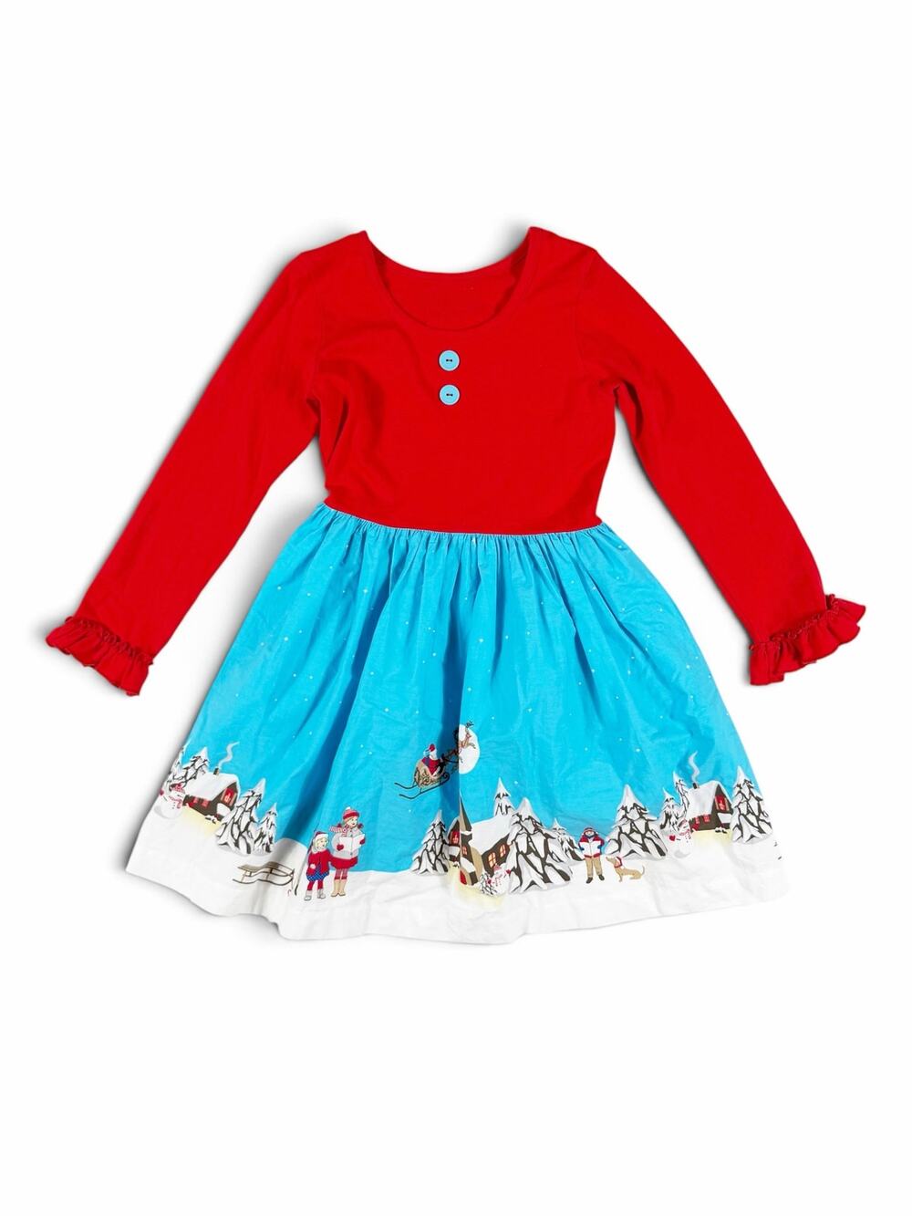 Eleanor Rose Rhonda Night Before Christmas Dress Holiday Santa Girls 7-8